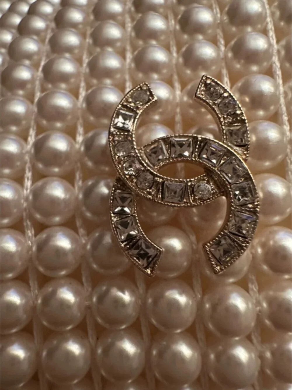 NIB Chanel 2025 Pearl CC Flat Mules Ivory White 41 Full Set